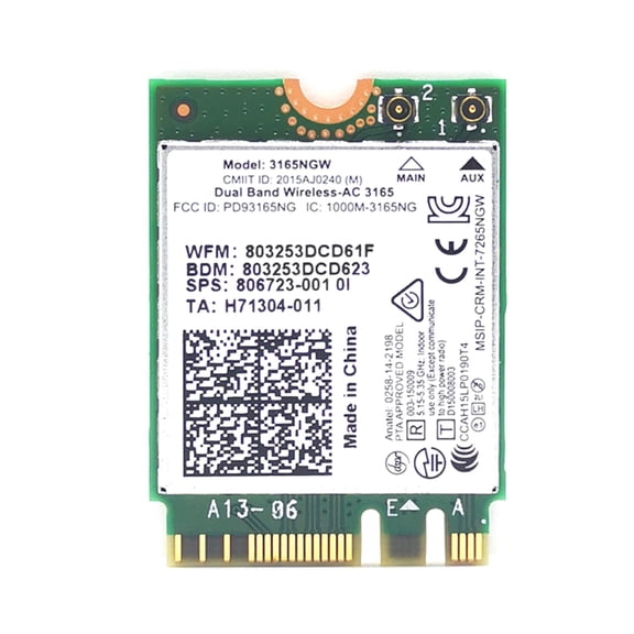 3165NGW Card 5Ghz 600M 3165 Dual-band Wifi Adapter Desktop Bluetooth4.0-compatible Wlan Card
