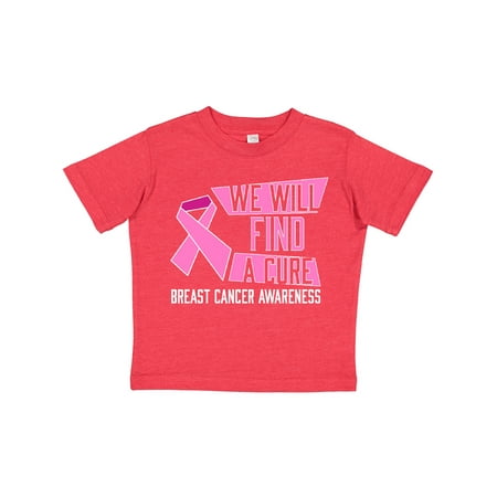 

Inktastic We Will Find a Cure- Breast Cancer Awareness Gift Toddler Boy or Toddler Girl T-Shirt