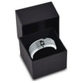 thumbnail image 3 of Tungsten Utah The Beehive State Heart Band Ring 8mm Men Women Comfort Fit Gray Step Bevel Edge Brushed Polished, 3 of 4