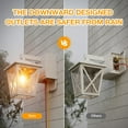 thumbnail image 5 of Porch Lights with Outlet, Dusk to Dawn Outdoor Light with Outlet Built-in, Waterproof Anti-Rust Lantern Outside Light with GFCI Outlet, Wall Sconce Light with Plug for Front Door (White), 5 of 17
