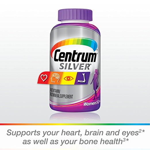 Centrum Silver Adult 166ct BONUS 33% Multivitamin / Multimineral Supplement Tablet, Vitamin D3, Age 50+