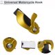thumbnail image 5 of Gancho colgante para motocicleta Unique Bargains, gancho doble en forma de V, soporte para casco de motocicleta, bolsa de equipaje, aleación de aluminio, tono negro dorado con 1 pieza de llave, 5 of 7