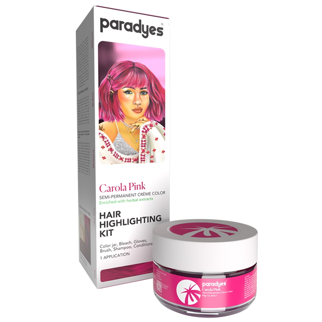 Paradyes Carola Pink Hair Color Highlighting Kit (Enriched with all