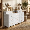 thumbnail image 2 of Tydimor Modern Dressers for Bedroom, Wide Chest with 12 Fabric Drawers for Living Room, White, 2 of 7