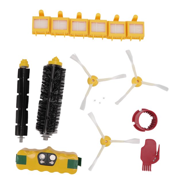 Kit de filtro de cepillo de batería NiMH de 3500mAh y 14,4 V para barredora Roomba, accesorios de cepillo principal con filtro de Cepillo Lateral de batería