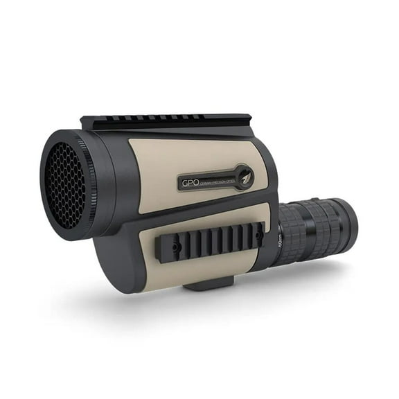 GPO GPOTAC45 15-45x60 HD FFP PLR Reticle Spotting Scope, DoubleHD Lens, GPObright Coatings, Pick Rails, Waterproof (TS100)