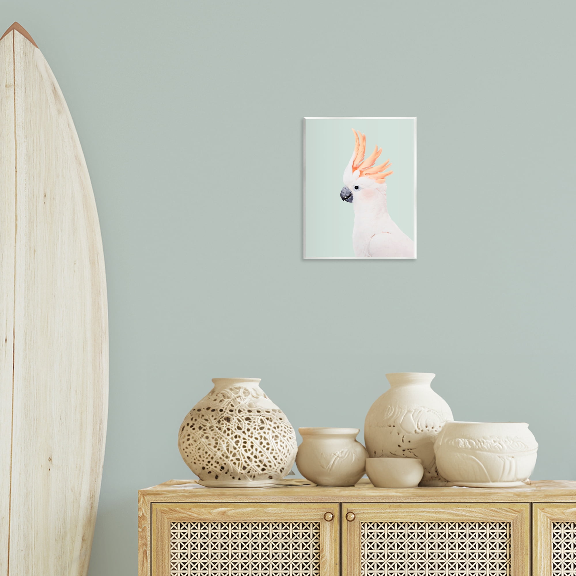 Stupell Industries White Cockatoo Portrait Animals Painting Unframed Art Print Wall Art, 11 x 14
