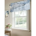 thumbnail image 6 of Blue Marble Valances for Windows, Rod Pocket Kitchen Valance Curtains - Soft & Washable Small Window Treatment for Living Room,&nbsp;Bathroom, Texture , 42x12 Inch, 1 Panel, 6 of 9