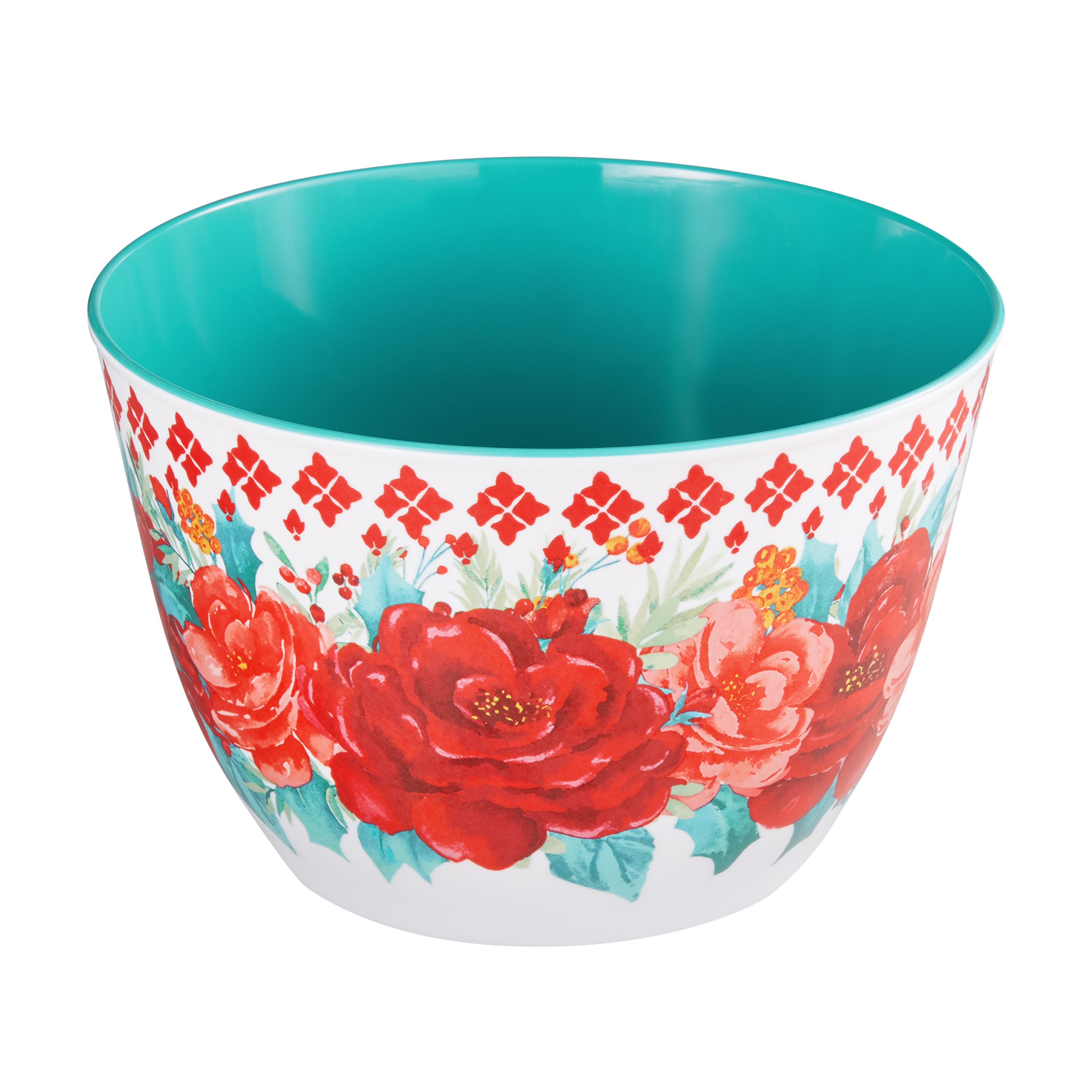The Pioneer Woman 10-Piece Melamine Batter Bowl Set, Holiday Floral Red - image 4 of 16