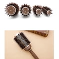 thumbnail image 3 of Cepillo de pelo redondo con cerdas de jabalí, cerámica nanotérmica, tecnología iónica y antiestática, cepillo de pelo con rodillo para secado con secador, 3 of 3