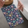 thumbnail image 2 of Pioneer Flower Floral Print Pattern Bathroom Rugs Mat, Non Slip Microfiber Bathroom Rug with Rubber Backing, Soft Mats for Bathroom Floor Tub Shower, 20"x32", 2 of 5