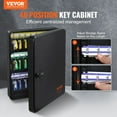 thumbnail image 4 of 48-Key Lockbox with Digital & Key Lock, Steel Security Cabinet - Key Organizer w/ 48 Color Tags, Adjustable Racks & Record Card for School, Office, Hotel, 4 of 11