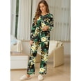 thumbnail image 4 of MINTREUS Women's Pajamas Long Sleeves Tops and Long Pants Set Oversized 2 Pajamas Sets, 4 of 9