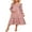 pink, variant on HYwys Women s Maternity Square Neck Long Sleeve Summer Dress Smocked Boho Ruffle Casual Midi Dress Baby Shower Photoshoot S XXL