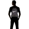 thumbnail image 5 of Nike Brasilia Training Gymsack, Drawstring Backpack with Zipper Pocket and Reinforced Bottom, Black/Black/White, 5 of 5