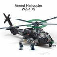 thumbnail image 4 of Sluban Military Series WW2 WZ-10S Armed Helicopter J20BS Stealth Fighter Jet Pilots Model Building Blocks Toy for Boy Kids Gift, 4 of 8