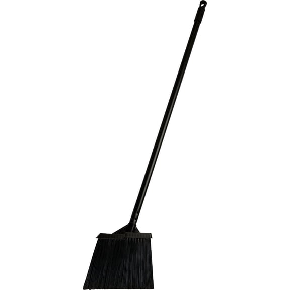 Janico 4051 Bristles Lobby Angle Broom, Flagged Bristles, Metal Handle,Black