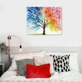 thumbnail image 4 of Nawypu  - Colorful Seasons Tree of Life Canvas Print Paintings Wall Art Modern Landscape Abstract Tree Artwork for Living Room Bedroom Home Room Decoration Framed Ready to Hang, 4 of 4