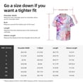 thumbnail image 3 of PAYOHTO Watercolor Flowers Pink Mens Hawaiian Casual Short-sleeved Shirt Tropical Summer Beach Button Down Shirts, 3 of 7