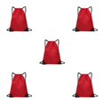 thumbnail image 1 of VONKY Portable Nylon Drawstring Bag Sack Beach Gym Backpack Shoes Bags Convenient and Versatile Red 5Set, 1 of 6