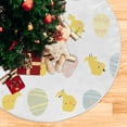 thumbnail image 5 of FMSHPON Easter Tree Skirt Colorful Eggs Bunny Xmas Christmas Tree Skirt Stand Mat for Holiday Party Decoration Indoor Outdoor 36 inches, 5 of 6