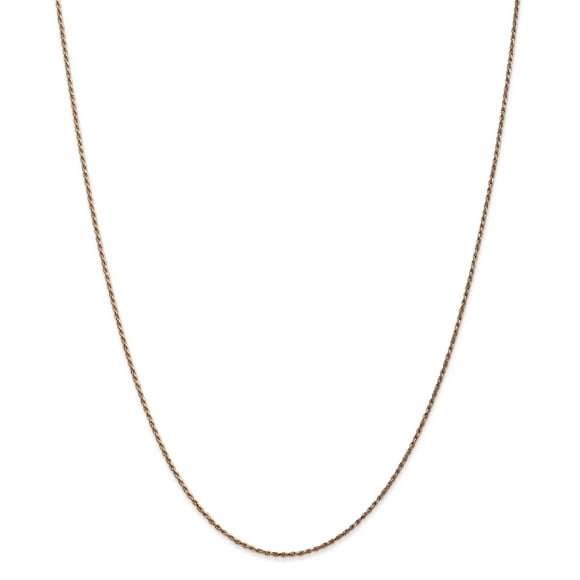 14k Rose Gold 16 Inch 1mm Man Made Rope Chain Necklace Pendant Charm For Dad Mens For Him