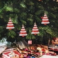 thumbnail image 4 of 8pcs Christmas Tree Shape Ball Shatterproof Painted Pendants Winter Holiday Christmas Tree Fireplace Decorative Balls Xmas Gift, 4 of 8