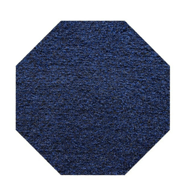 Galaxy way solid color area rugs with Rubber Marine Backing for Patio, Porch, Deck, Boat, Basement or Garage with Premium Bound Polyester Edges Navy 8' Octagon
