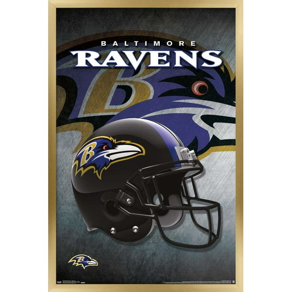 NFL Baltimore Ravens - Helmet 16 Wall Poster, 14.725" x 22.375", Framed