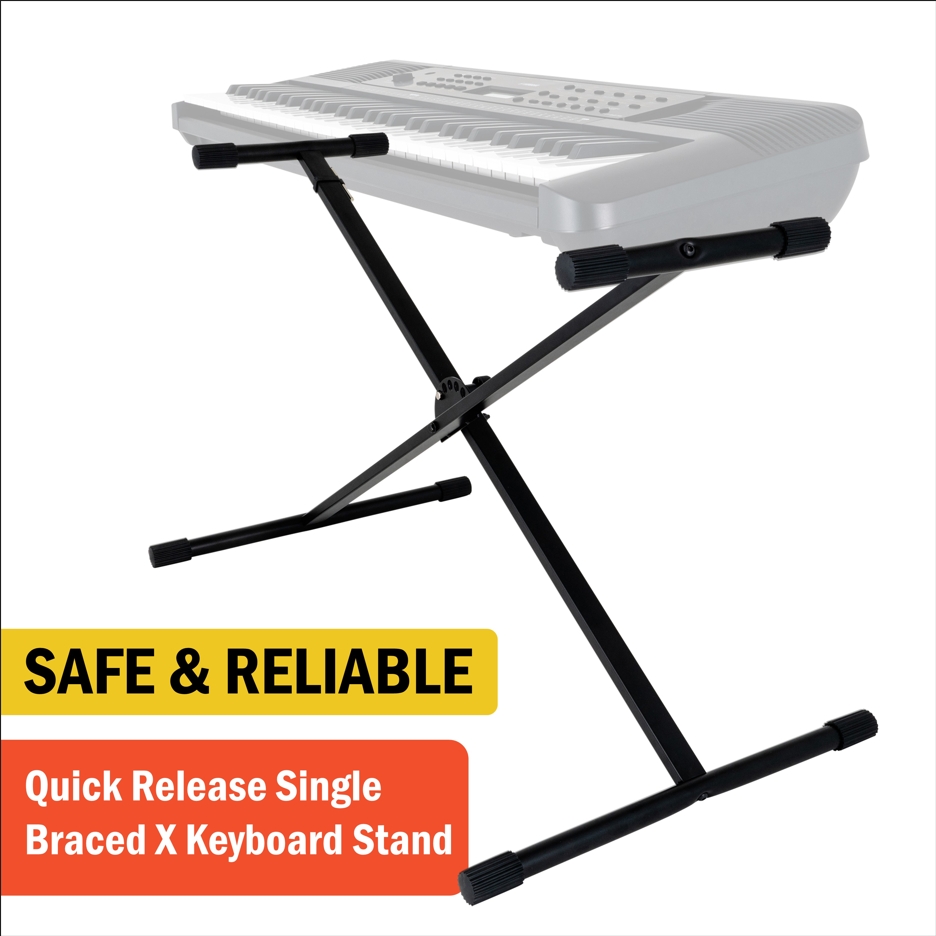 Adjustable Dual Tube Music Keyboard Electric Piano X-Stand Sturdy And Stable