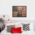 thumbnail image 4 of Lsque Deer American Flag Wall Print Wall Art – Decorative Picture for Living Room, Bedroom, and Office (Horizontal), 4 of 6