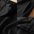 thumbnail image 5 of Lisingtool Pants for Women Shorts for Women High Waisted Shorts Women Workout Shorts Women Cotton and Linen Casual Trousers Thin Elastic High Waist Women's Shorts Black, 5 of 5