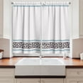 thumbnail image 2 of Ambesonne Abstract Kitchen Curtains, Simplistic Greek Pattern, 55"x30", White and Blue, 2 of 3