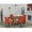 Mahogany, variant on East West Furniture Dudley 5-piece Wood Dining Set in Mahogany/Firebrick Red