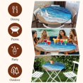 thumbnail image 6 of Blue Coastal Beach Round Tablecloth 55-60 Inch Round Fitted Table Cloth with Elastic Edge, Summer Nautical Oil Painting Waterproof Table Cover Protector for Outdoor Picnic Party Dining, 6 of 6