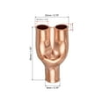 thumbnail image 2 of Uxcell Tee Y Type Copper Fitting Welding Joint Split Union Intersection 6.35mm or 1/4 Inch ID 5 Pack, 2 of 4