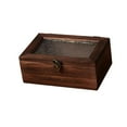 thumbnail image 3 of Yunhgft Jewelry Organizer Wooden Storage Box Empty Trinket Box Decorative with Hinge Lid 18x12x7cm, 3 of 9