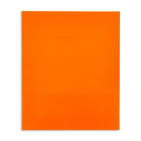 Pen+Gear Two Pocket Paper Folder, Solid Orange Color, Letter Size