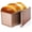 Rose Gold, variant on Pullman Loaf Pan with Lid, 2 Pack 0.5 lb Small Non-Stick Bread Loaf Pans Carbon Steel Mini Bread Toast Box for Homemade Bread Toast Oven Baking - Black