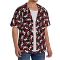 thumbnail image 2 of Rateoe Salamander Pattern Men's Short Sleeve Classic Shirt, Casual Short-Sleeved Shirt, Lightweight Summer Shirt, Cuban Collar Shirt,Button-Front Shirt-4X-Large, 2 of 5