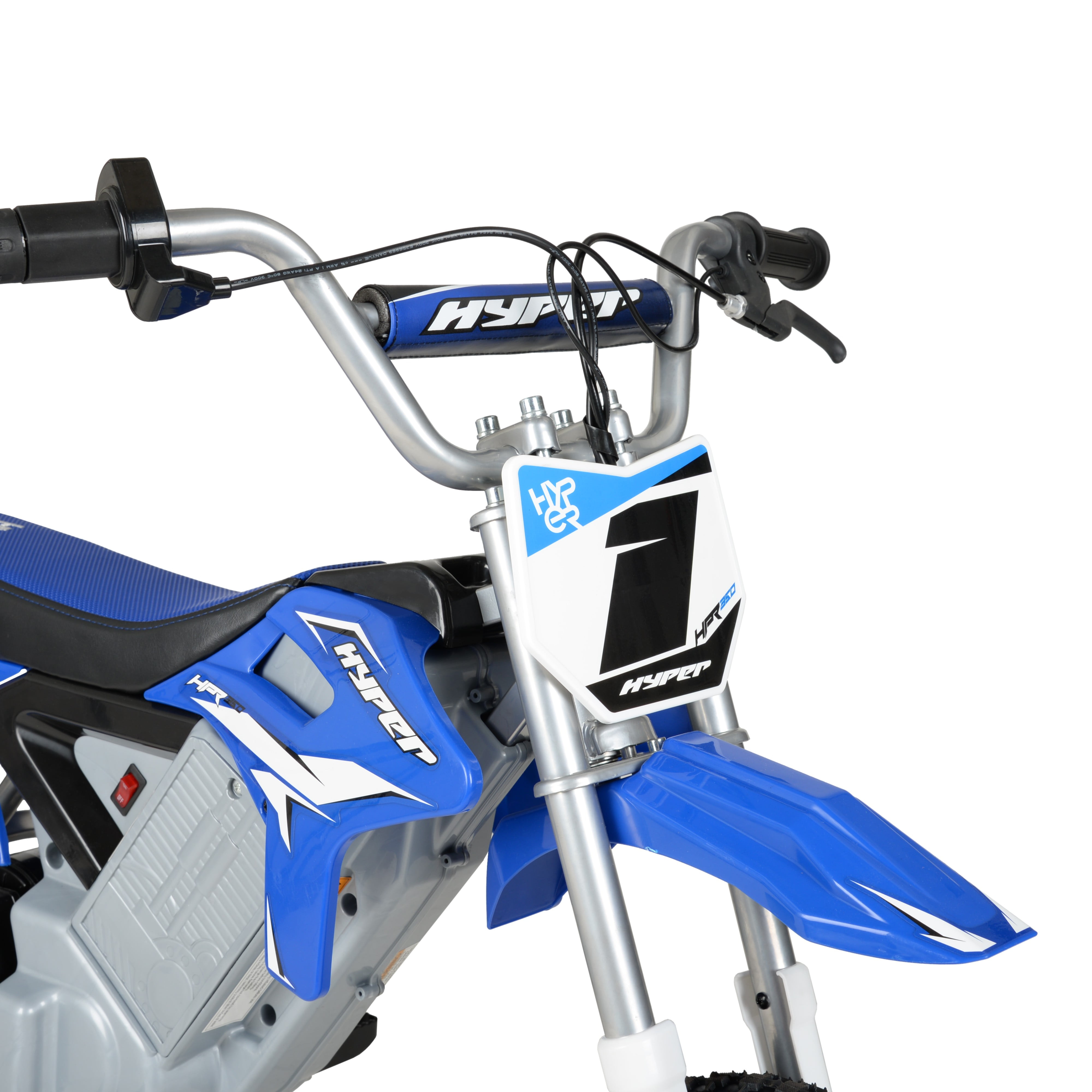 blue electric dirt bike