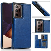 Dteck Case for Samsung Galaxy Note 20 Ultra 6.9-inch,Shockproof PU Leather Wallet Case Card Holder Kickstand Flip Magnetic Hybrid Rubber Note 20 Ultra 5G Back Phone Cover,Darkblue