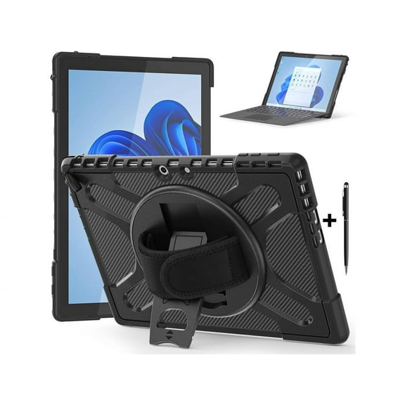 Case For Microsoft Surface Pro 11 Pro 10 Pro 9 13 inch Rugged Protective Case for Surface Pro 11 10 9 with Rotating Stand & Hand Strap Pen Holder Compatible with Type Cover Keyboard   Pen