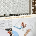 thumbnail image 6 of 29 Sq.Ft 3D Wall Panels, Modern Interior Accent Wall Panel Geometric Textured Wall Tiles for for Living Room Hotel Office,11.8"x11.8", 30Pack, 6 of 7