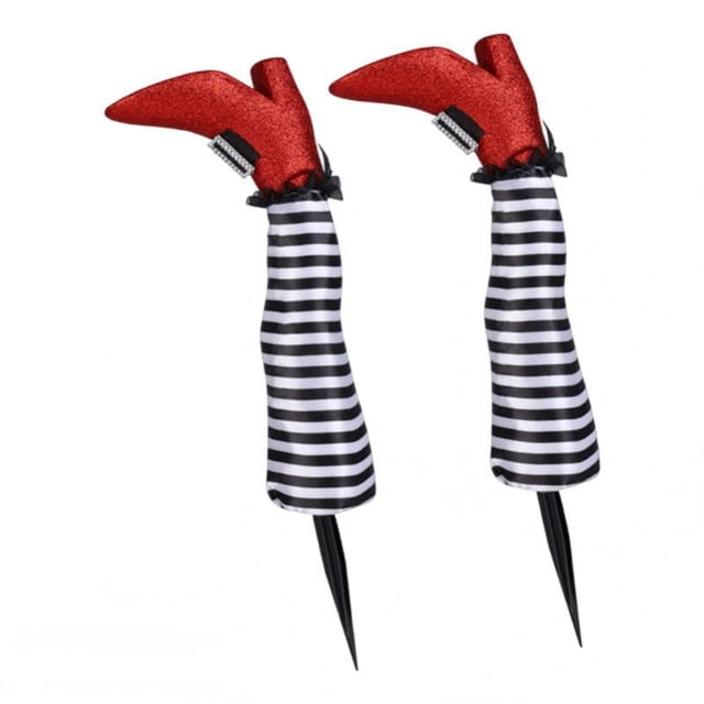 Accesorios de piernas de malvada de Halloween con estaca de tierra, decoración aterradora, artesanía reutilizable, novedad para hogar, estaca