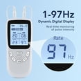thumbnail image 6 of Unit Rechargeable Muscle Stimulator EMS Dual Channel with Reusable Electrode Pads 36 Modes for Back Neck,TENS Unit Electronic Pulse Massager for Back Neck Muscle Therapy Pulse Massager,White, 6 of 12
