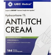 UEC Medical Hydrocortisone 1% Cream, Maximum Strength, 144 ct, 0.9 g