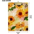 thumbnail image 3 of FMSHPON Vintage Sunflower Clipboard Hardboard Wood Nursing Clip Board and Pull for Standard A4 Letter 13x9 inches, 3 of 8