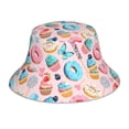 thumbnail image 3 of Daiia Cupcakes and Donuts Pattern Bucket Hat - Trendy Cotton Sun Hat for Beach, Golf, Fishing - Fun Outdoor Vacation Boonie for Men and Women, 3 of 9