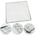 thumbnail image 2 of Stainless Steel Square Grid Net Barbecue Net Baking Tray BBQ Grid Cooking Grid 30×25, 2 of 7